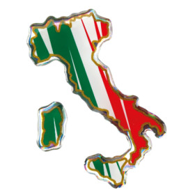 15003-C-01.jpg STICKY 3D - STIVALE TRICOLORE ITALIA, 1 PZ - 35X66 MM