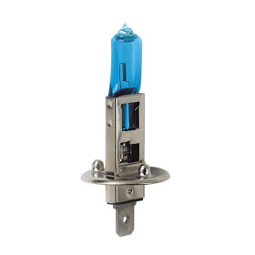 F001.jpg 12V LAMPADA ALOGENA BLU-XE - H1 - 55W - P14,5S - 1 PZ  - SCATOLA PLAST.