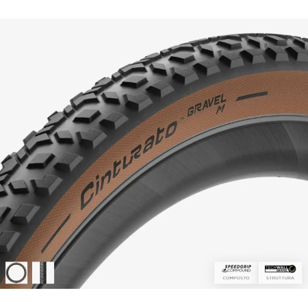 3833200-2.jpg COPERTONE CINTURATO GRAVEL M - 650BX45, NERO MARRONE (CLASSIC), TECHWALL GRAVEL