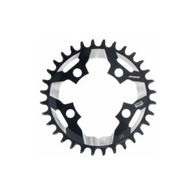 421586038.jpg CORONA K-FORCE LIGHT MY16 MEGATOOTH BCD 76 MM ASIMMETRICO ABS 4-FORI 1 X 11/12V - 30 DENTI, NERO ARGENTO, WB333 - 