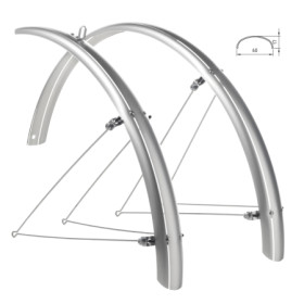 421730300.jpg KIT PARAFANGHI POLICARBONATO - 26"" X 60 MM, ARGENTO - 26"" X 60 MM, ARGENTO
