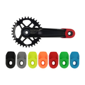 421810203.jpg COPPIA PROTEZIONI PER PEDIVELLE - ROSSO - ROSSO