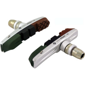 525141060.jpg COPPIA PATTINI E PORTAPATTINI FRENO V-BRAKE 72MM TRIPLA MESCOLA