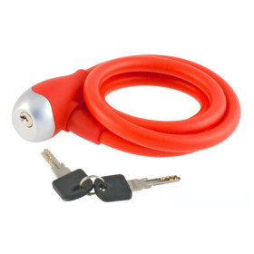 588002793.jpg LUCCHETTO CAVO SPIRALE SILICON Ï 12 - ROSSO - ROSSO