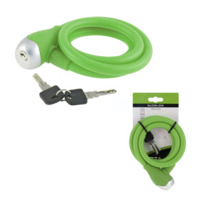 588002796.jpg LUCCHETTO CAVO SPIRALE SILICON Ï 12 - VERDE - VERDE