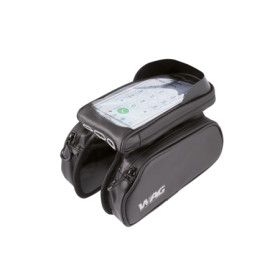 588022251.jpg BORSA TUBO ORIZZONTALE PORTA SMARTPHONE TOP TUBE DOUBLE - NERO - NERO