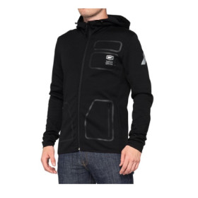 465056L2.jpg FELPA CON ZIP E CAPPUCCIO 100% VICEROY BLACK (TAGLIA L)