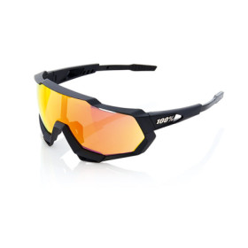 466006.jpg OCCHIALI DA SOLE 100% SPEEDTRAP - SOFT TACT BLACK - LENTI HIPER MULTISTRATO A SPECCHIO ROSSE