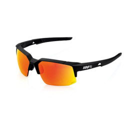 466015.jpg OCCHIALI DA SOLE 100% SPEEDCOUPE - SOFT TACT BLACK - LENTI HIPER MULTISTRATO A SPECCHIO ROSSE