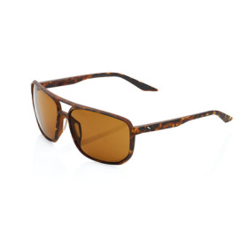 466017.jpg OCCHIALI DA SOLE 100% KONNOR - SOFT TACT HAVANA - LENTI PEAKPOLAR BRONZO