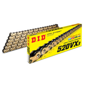 533080702.jpg CATENA DID 520VX3 (Gold & Black) - Lunghezza: 124 maglie con giunto a rivetto (ZJ)